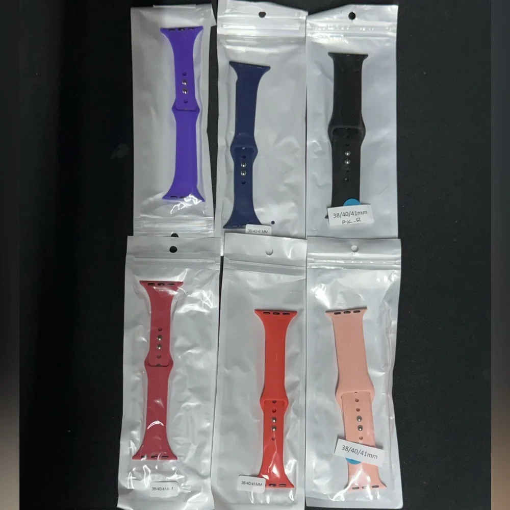 NEW Smart Watch 6 PC Sports Bands Set - size 38/40/41mm